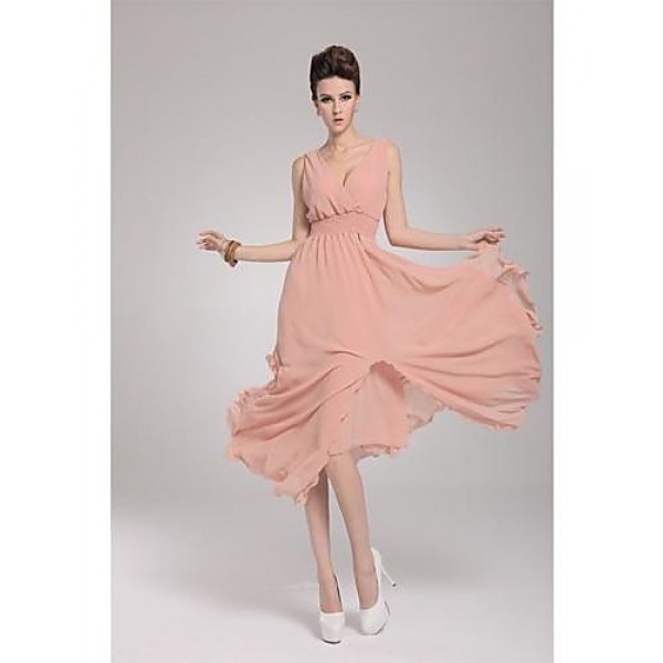 Women's Formal Sexy Swing Dress,Solid De...