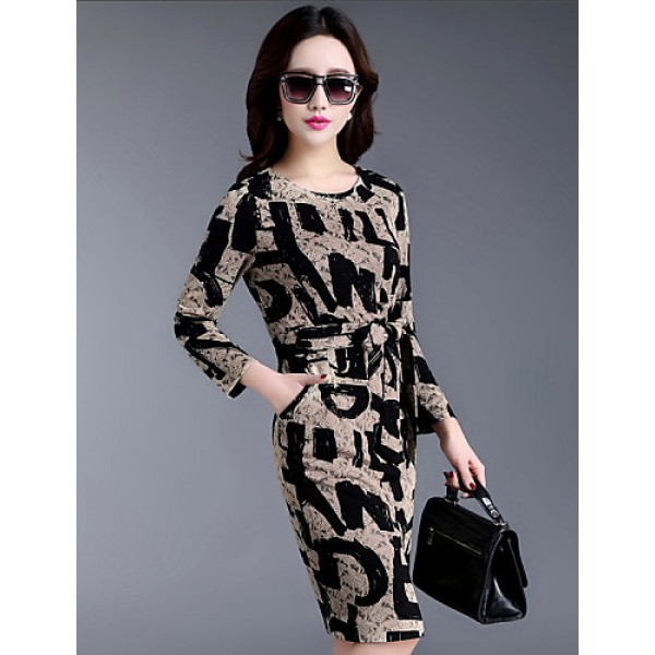 Spring New Women Lace Printed Dress