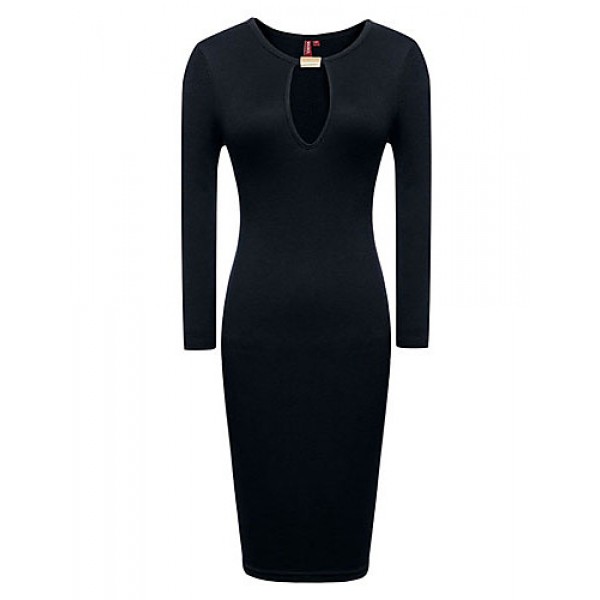 Women's Keyhole Bodycon Pencil Party Mini Dress