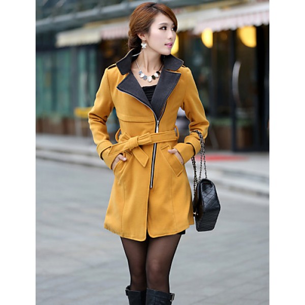  Women's BeltWoolen Trench Coat(More Colors)