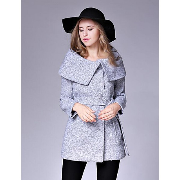 Women's Casual/Daily Street chic CoatSol...